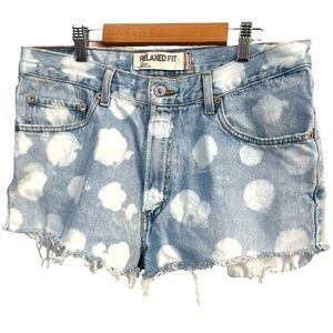 Levi’s Vintage 550 Polka Dot Print Distressed Shorts